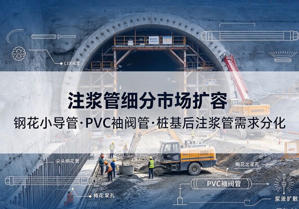 仁怀注浆管细分市场扩容，隧道钢花小导管、PVC 袖阀管、桩基后注浆管需求分化